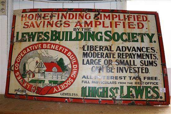 Enamel sign - Lewes Building Society